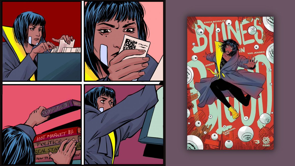 "The truth is always more complicated than it seems, and BYLINES IN BLOOD #3's vivid, innovative art and ever-gripping plot can't help but make you want to figure it out." - <a href="/madeleinechan/">Madeleine Chan ✍🏼</a> at <a href="/AIPTcomics/">AIPT</a>

The latest #BylinesInBlood 📰 is available NOW in #comic stores everywhere!