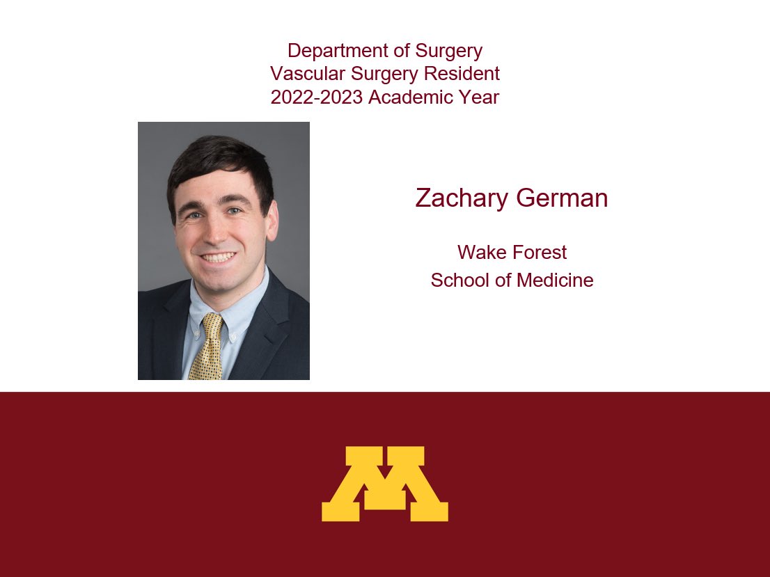 Thrilled to welcome our Integrated Match Zachary German!!#vascsurg #VascMatch @VascularSVS