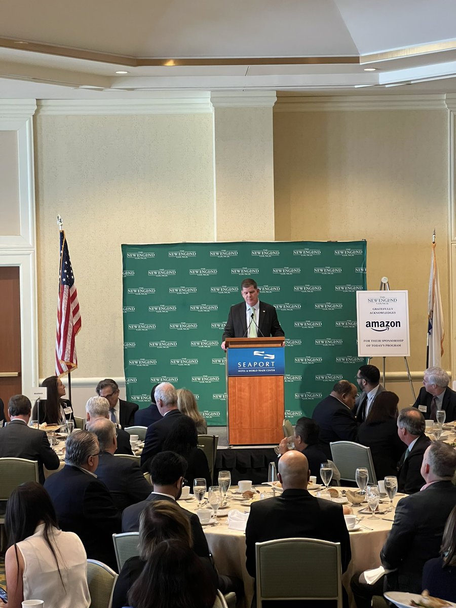 NECouncil's tweet photo. We are pleased to be joined today by @USDOL @SecMartyWalsh @seaportboston.

Thank you to our generous sponsors @amazon. #necevent https://t.co/n9uNGScNGt