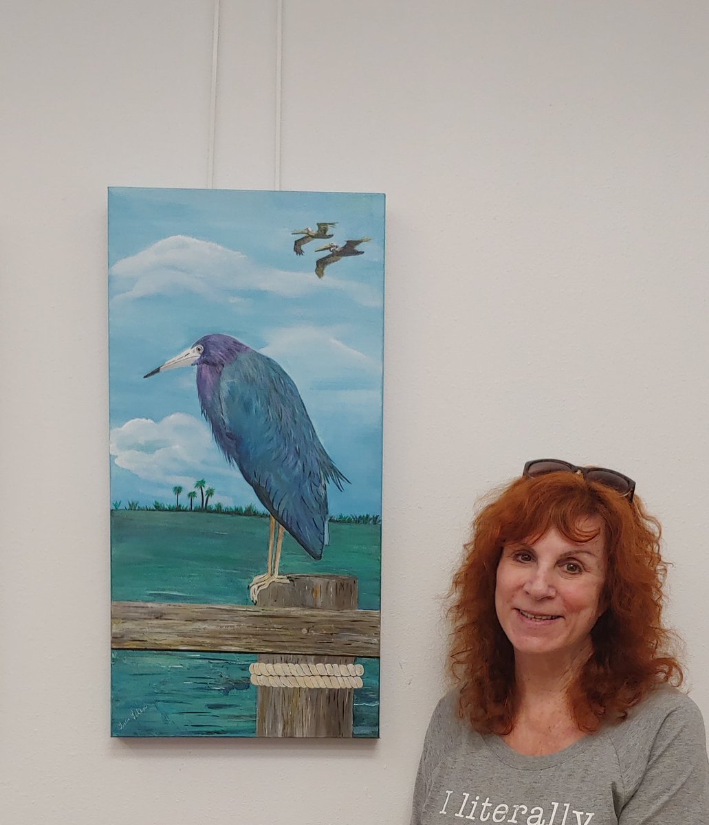 ArtsBrevard's tweet photo. #FridayFriendsday BCA member artists Iris Peters & Nancy Dillen also displayed works in support of the #aquairumartwalk.Just a reminder to take selfies at the various venues to share your favorite art exhibits now through March 27th. #aquariumartwalk #aquariumproject #brevardzoo https://t.co/v6c9mVsgkB