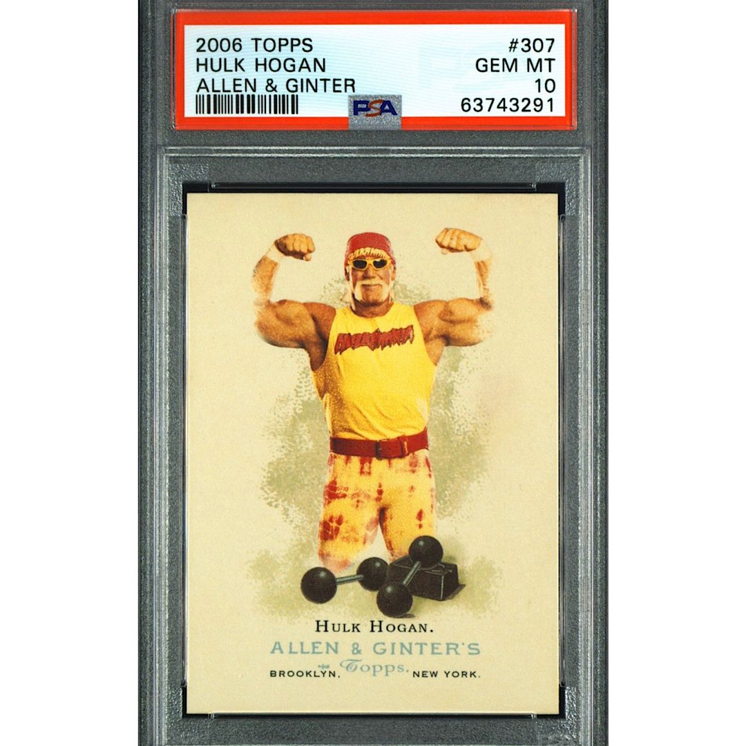 cardfoundpod's tweet image. Let me tell you somethin’ brother! Back from @PSAcard is this 2006 @Topps allen &amp;amp; ginter @HulkHogan shortprint (sp) card! We got ourselves another gem mint 10 💎