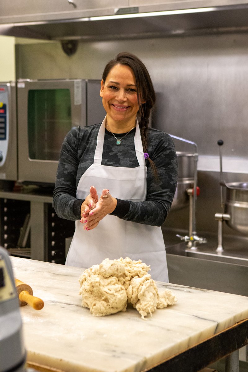 LethCollege's tweet image. It's Frybread Friday! 

Marni and Lowell have been cooking up some delicious frybread in our kitchens this morning 😋

Come grab yours in Centre Core and top it the way you like, while supplies last. 

#StonePipeDays #yql