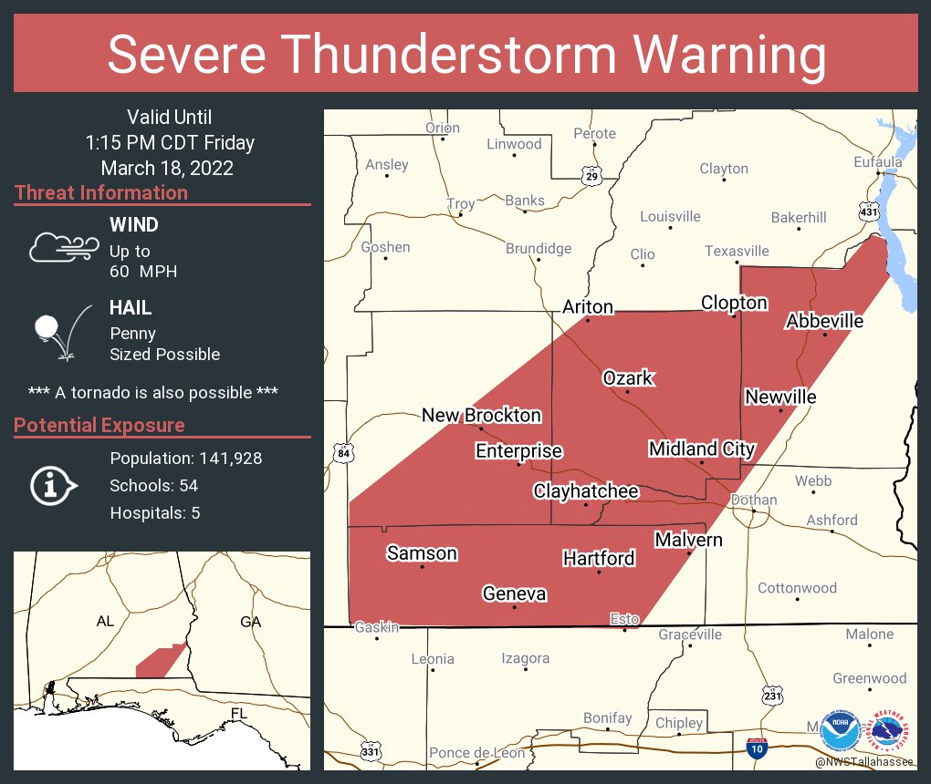 NWS Severe Tstorm on Twitter "Severe Thunderstorm Warning including