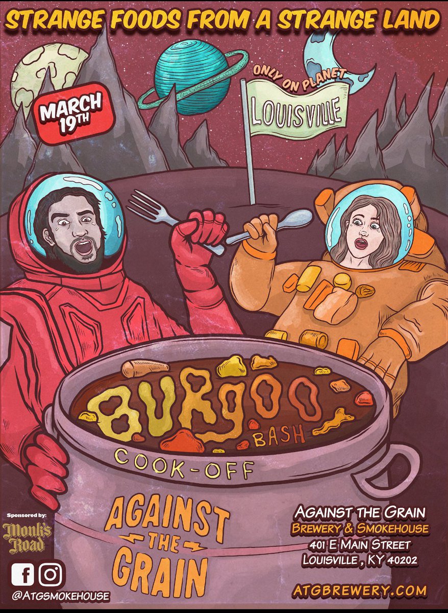 We’re the official sponsor for the first annual Burgoo Bash happening tomorrow at Against the Grain Brewery  &amp; Smokehouse! Taste and vote for your favorite recipes and enjoy our featured cocktails while you’re there. bit.Ky/34XZu1a