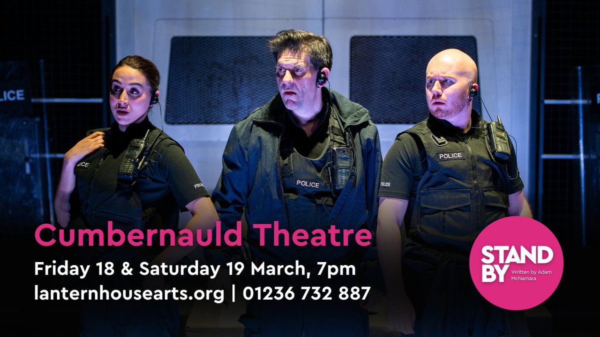 T-minus 2 hours until we hit the stage at <a href="/CnauldTheatre/">Cumbernauld Theatre</a>🚨

Catch #StandByThePlay at 7pm tonight and tomorrow. Get tickets here 👉lanternhousearts.org

And a big thanks to <a href="/PlatformGlasgow/">Platform Glasgow</a> for having us yesterday - we had a blast.