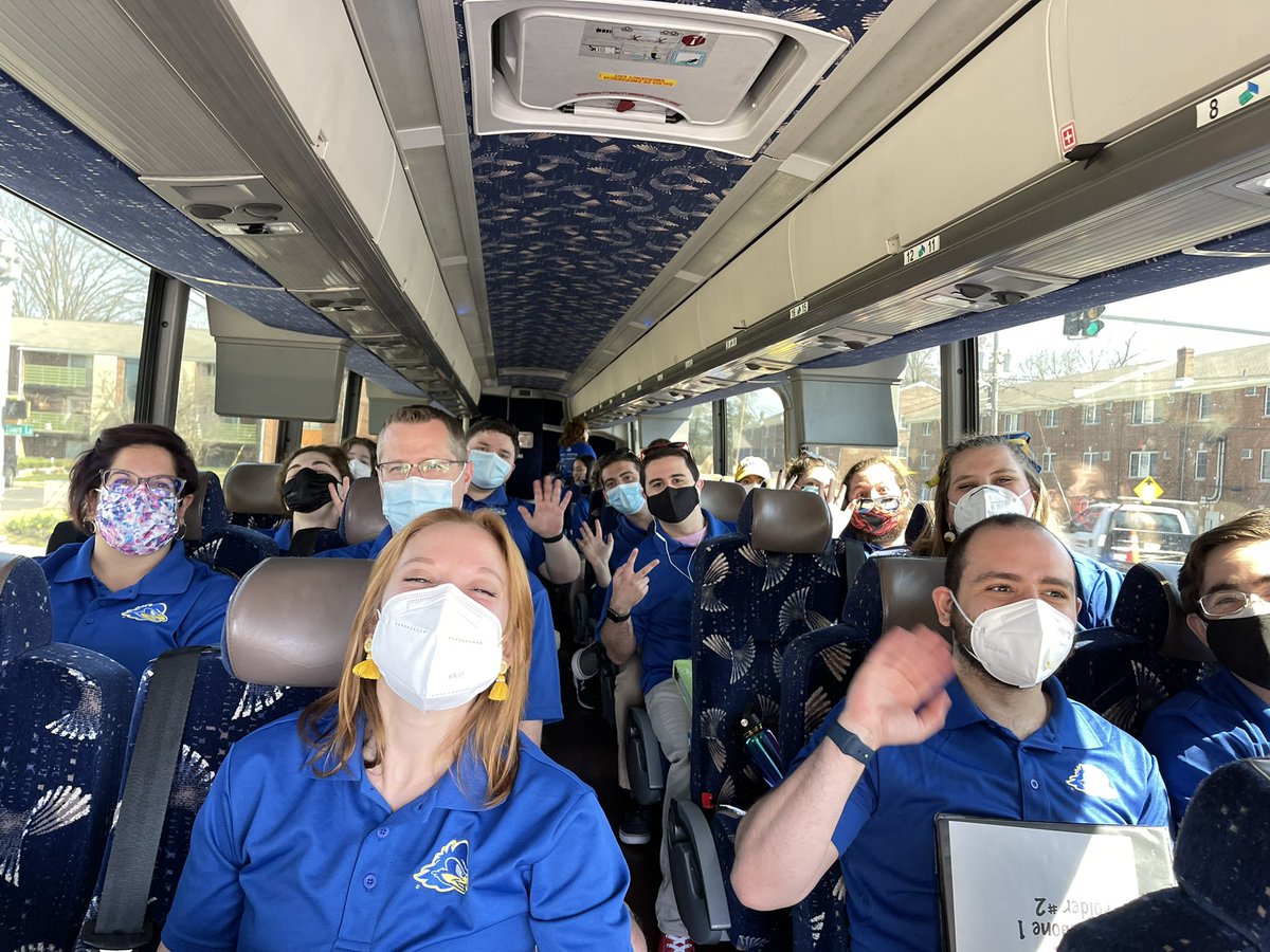 . <a href="/DelawareWBB/">Delaware Women’s Basketball</a> We’re heading your way with a bus of cheerleaders, mascots, Pep Band and Alumni Pep Band!  Let’s rip that place apart!!  #GoHens !!