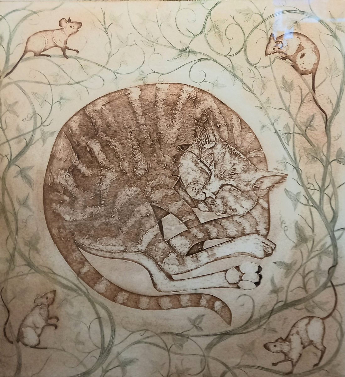 southwold_art's tweet photo. Cat nap by Kerry Buck
The natural world features heavily in Kerry's works. Collograph prints of hares, goldfinches, terns and oyster catchers are complimented by stunning original acrylic works of rural scenes.
#catnap #southwold #gingercat #collographs https://t.co/YONdtx56gv