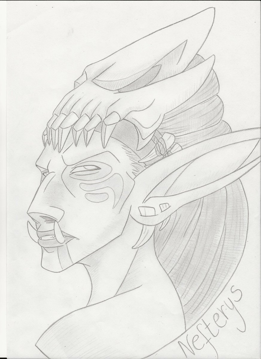 _OFAll_'s tweet photo. Hello here ^^ Here is a new drawing o/ Nefterys, the farraki hexxer of one of my rp friend ^^ I love the relationship she has with my character, it's always fun to roast each other while knowing that deeply, they care <3

Hope you'll like it and have a nice day :) https://t.co/D1vqKPOMK7