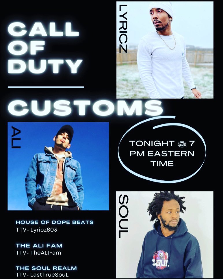 LastTrueSouL's tweet photo. Come hang and have fun tonight with @Lyricz89 @TheALIFam and yours truly https://t.co/ZUfGetQzRD