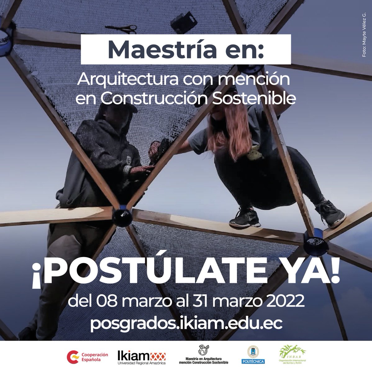 Maestría en #Arquitectura con mención en #ConstrucciónSostenible 🏗️
 
¿Qué tan sustentables son los espacios que construyes?🏡

Aprende a crear construcciones que consuman el mínimo de agua, recursos naturales y energía.
 
Más información
posgrados.ikiam.edu.ec