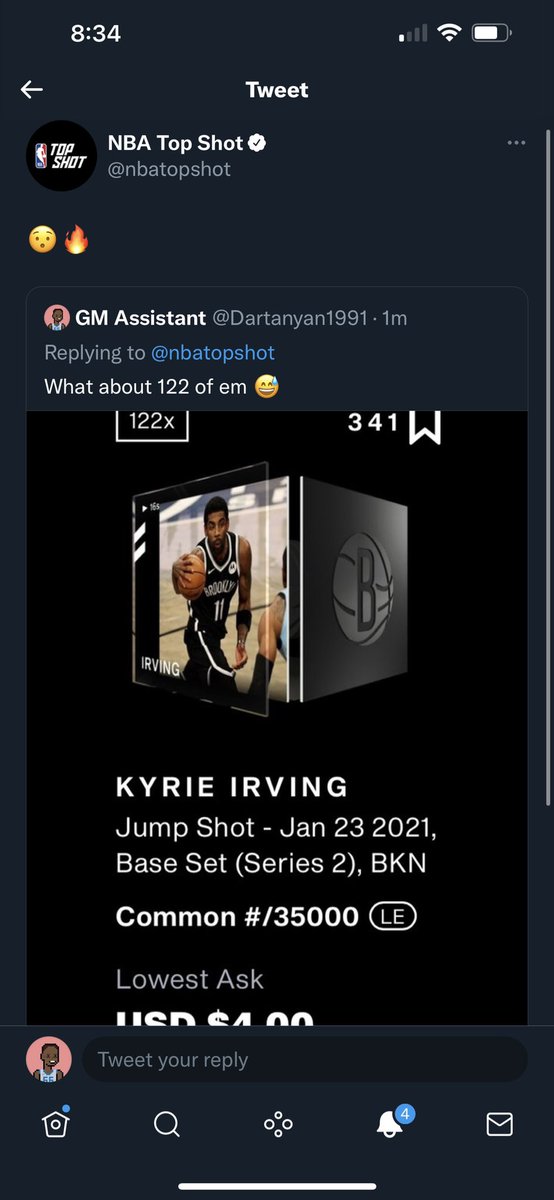 🚨KYRIE MEGAGIVEAWAY🚨
In honor of Kyries career high 60 piece 10 Kyrie @nbatopshot #Giveaways

Winner: Like/Follow/RT/Comment below your favorite <a href="/NBA/">NBA</a> player of all time!

#NFTs #NFTGiveaways #NFTGiveaway #NBATopShotThis   #FreeNFT #NFTCommunity #nftcollector #NFTartist