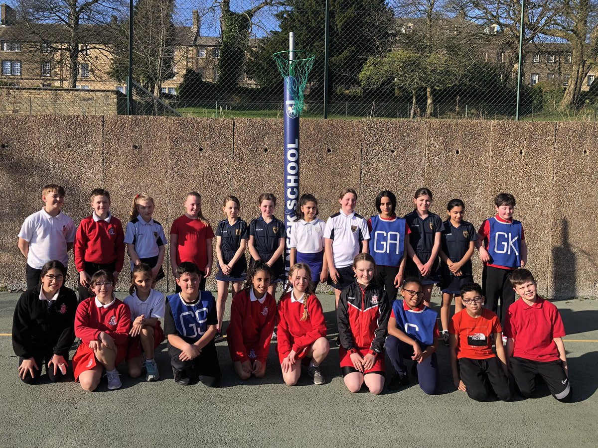 FulneckSport's tweet photo. What a fantastic afternoon! 6 teams with over 40 children playing and enjoying competitive Netball. Thank you to all the parents and staff @FroebelianS and @kssprimary for bringing the children to @FulneckSchool, it was a pleasure to host #Netball #SchoolSport #LSNA https://t.co/rr9zCfvCEF