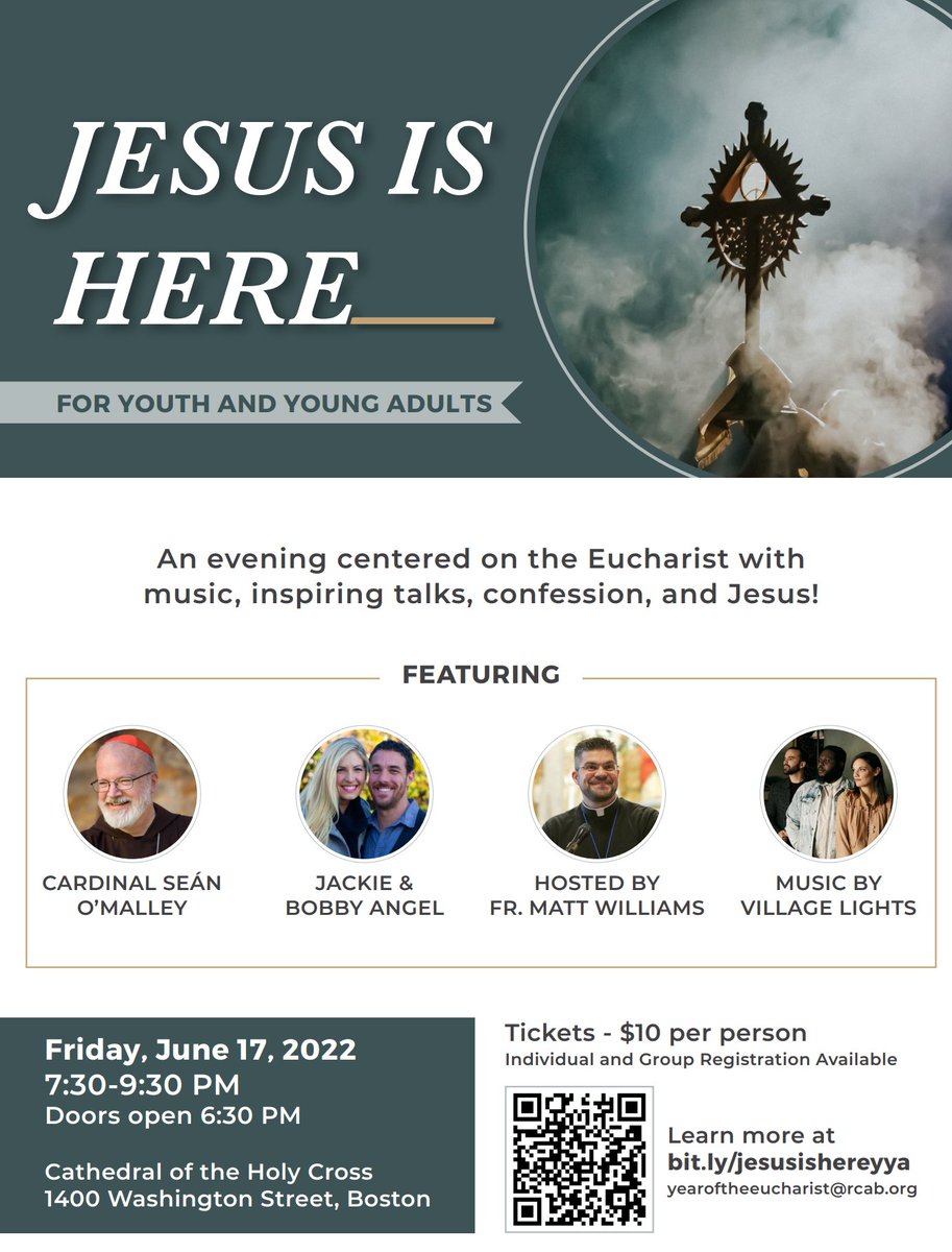 kroro43's tweet photo. Friday, June 17th @BostonCathedral youth & young adult evening event for @BostonCatholic with @CardinalSean @JackieFrancois #BobbyAngel #VillageLights @FrMatt4Boston @RCAB_evangelize #Eucharist https://t.co/USUocDiiwA