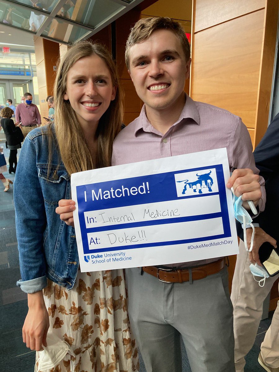 EvanMMurray's tweet photo. I am so excited to have matched at Duke for Internal Medicine Residency training! Thankful for all the mentors, friends, and family who have helped me along the way. #MatchDay2022 
@IMResidencyDuke https://t.co/9PjUOWogl2