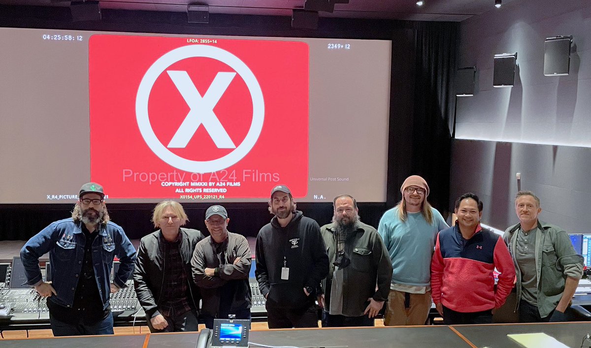#XMovie is officially out today! Go see this bonkers film. 

Here’s a pic from the mix, at Universal. L-R: myself, composer <a href="/tyler_bates/">Tyler Bates</a>, re-recording mixer Frank Montano, Ti, mix engineer Bill Meadows, producers @jacobjaffke &amp; <a href="/PeterPhok/">Peter Phok</a>, &amp; editor David Kashevaroff.