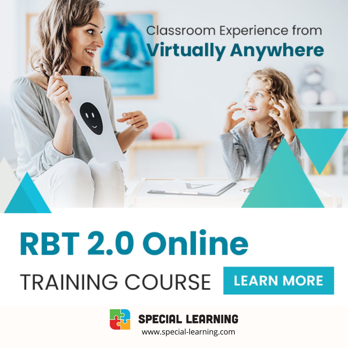 speciallearning's tweet photo. The only RBT 2.0 Program that delivers the best-in-class online experience for individual practitioners and for organizations to train their staff and to enable them to apply their knowledge from day-1!
Register here → https://t.co/Rz1Ur5s08p
#rbt #rbttraining #training #aba https://t.co/X01eedYF3x