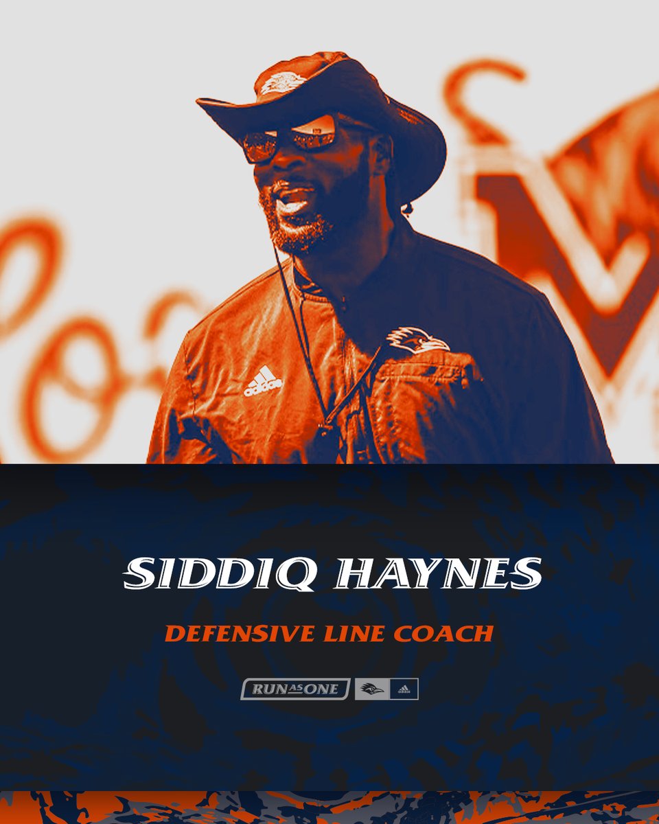It's official! Help us welcome Siddiq Haynes as UTSA's defensive line coach.

🔗 bit.ly/3Iu0wje

#210TriangleOfToughness | #BirdsUp 🤙