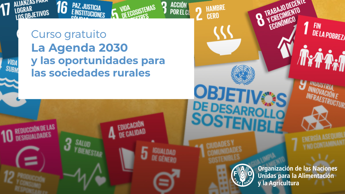 FAOAmericas's tweet photo. 🎓 ¡Curso GRATUITO de @FAOCapacitacion!

🌐 La #Agenda2030 y las oportunidades para las sociedades rurales (segunda edición)

💡 Estrategias para alcanzar los #ObjetivosMundiales de Desarrollo Sostenible

¡Matricúlate! ➡️ https://t.co/oD6GEkBAFq

#SDGs #ODS #DesarrolloRural https://t.co/FPbjvYtERG