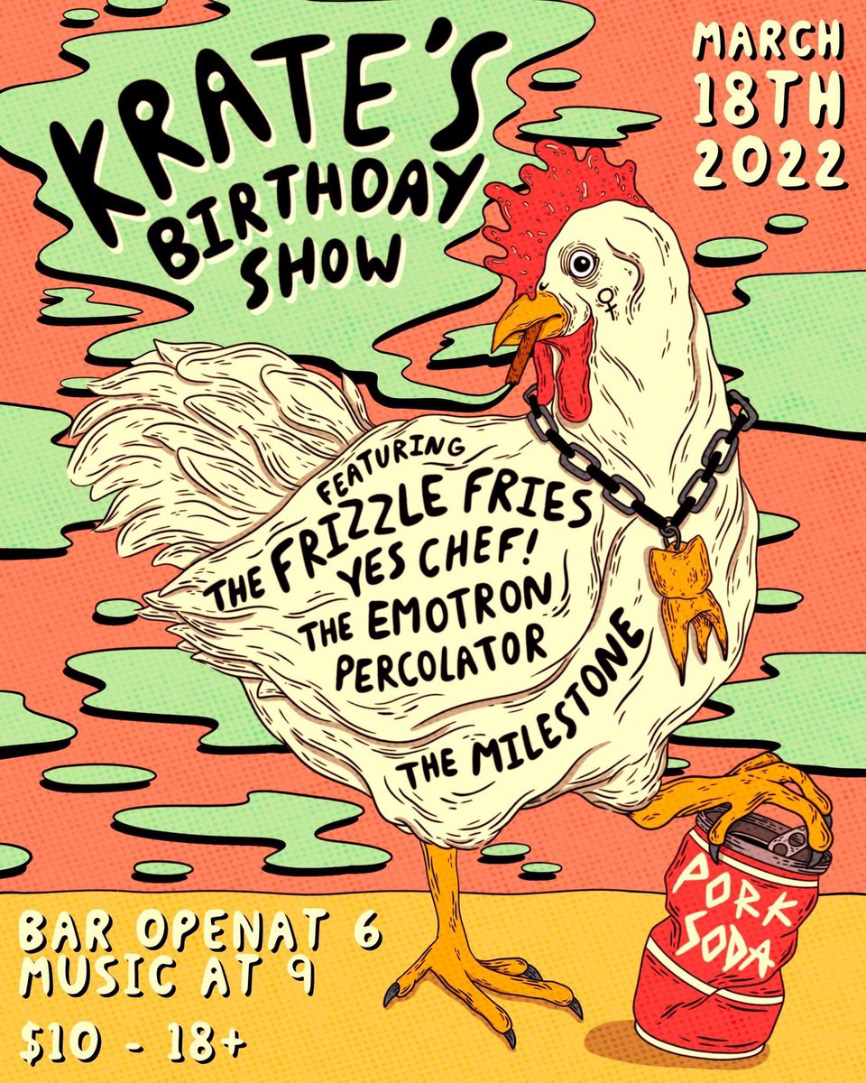 Krate’s rock gig is tonight 🤘