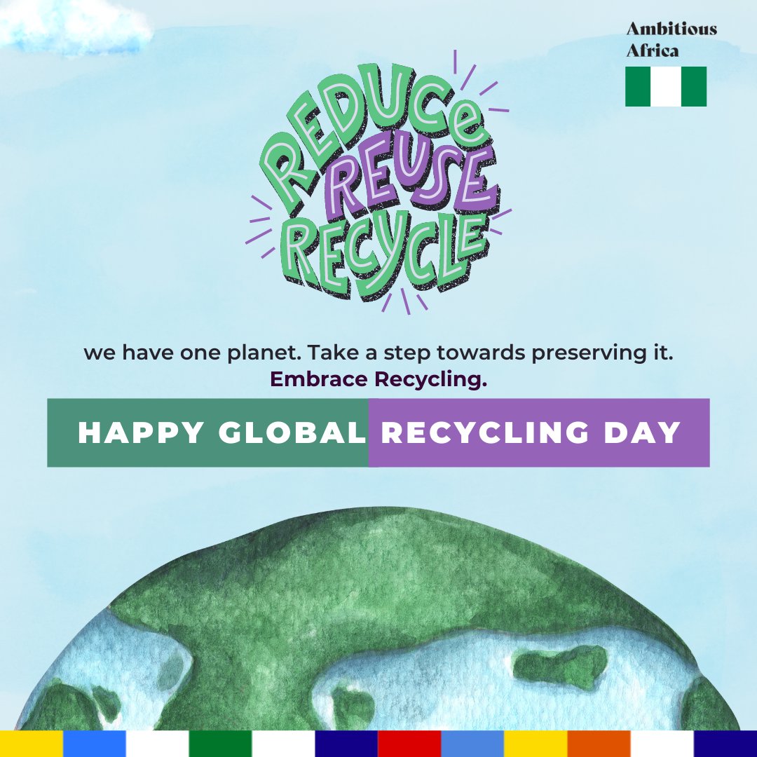 #Globalrecylingday 

We only have on planet!
Embrace Recycling. ♻️
Embrace the 5R's of sustainability.

Refuse,Reduce, Reuse,Repurpose and Recycle
Be Different
#recyclingday #Sustainability #circulareconomy