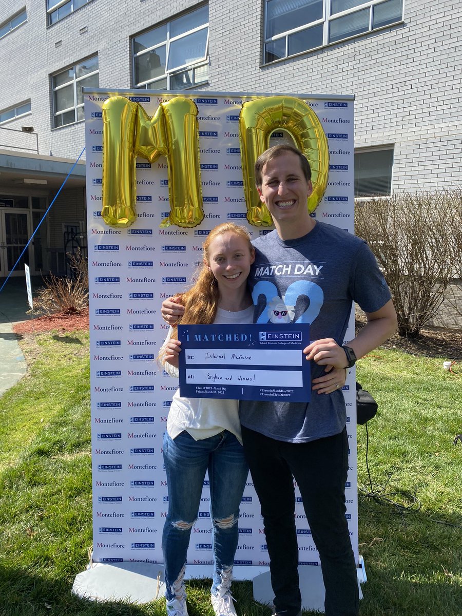 Excited to announce that I matched at my #1 choice at <a href="/BrighamMedRes/">Brigham and Women's Medicine Residents</a> for internal medicine!
Thank you to all the family and friends who supported me and helped me get to this point. Danielle Dennis, excited for the next chapter of our lives and training together in Boston!