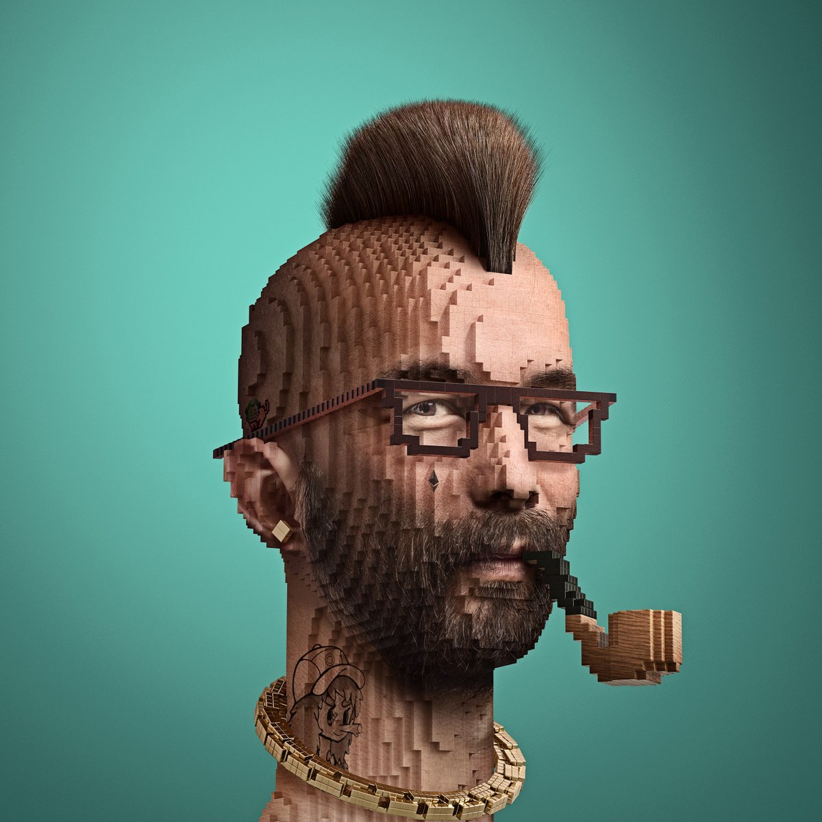 mikecampau's tweet image. It's the least we could do for one of our Block Heads. I think your custom turned out pretty awesome too.