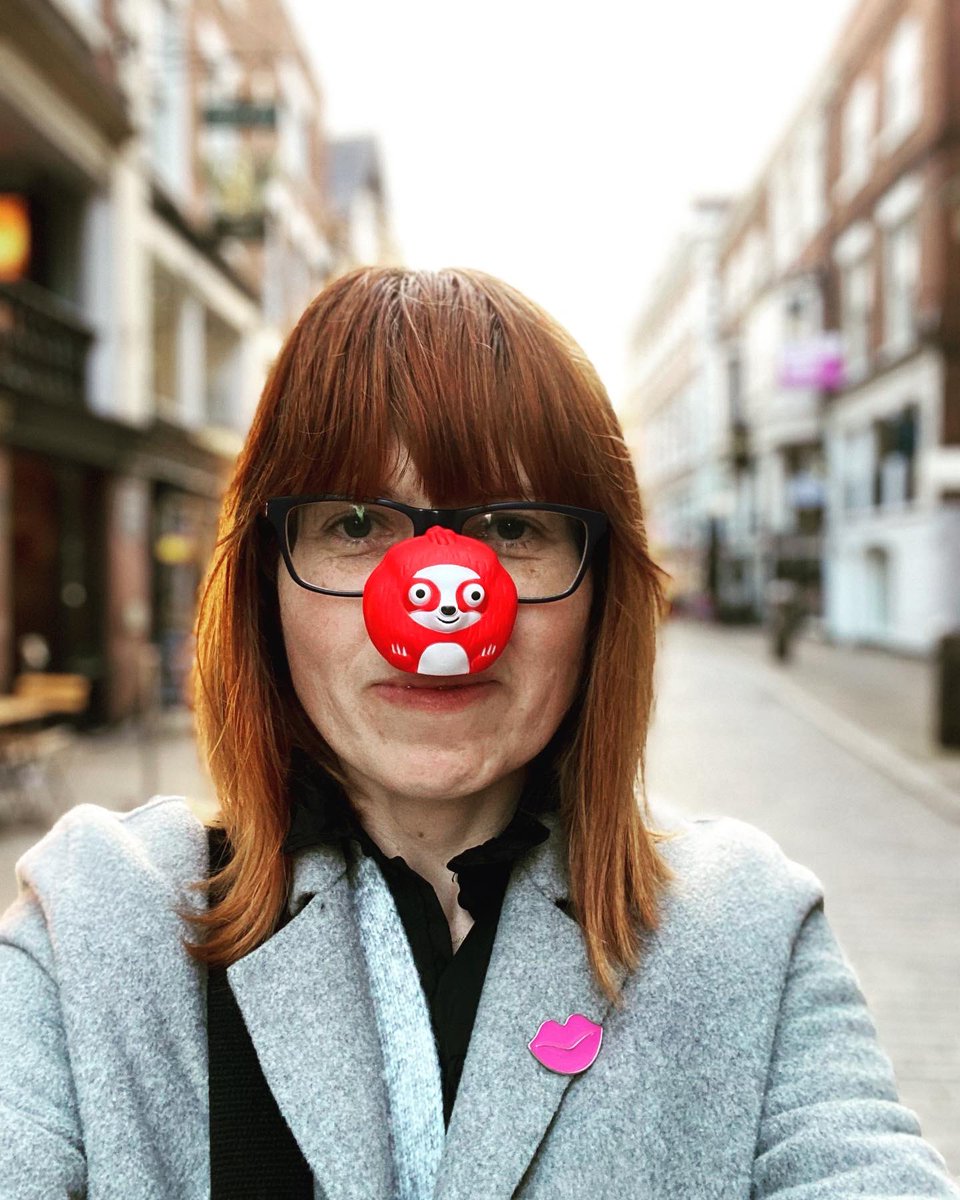 Barbara39896991's tweet photo. Ready for red nose day :-) @ChesterBlueCoat https://t.co/bQSqItLvIK