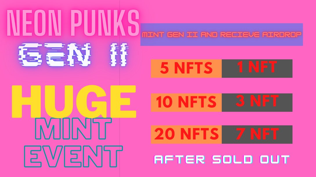 Neon Punks | Gen 2 |🚨 MINTING IS LIVE 🚨 tweet media
