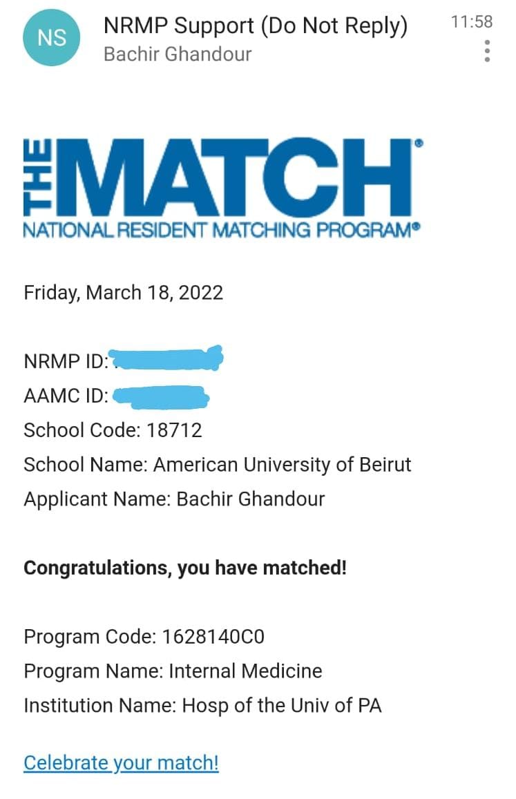 Bachir Ghandour (@bachirghandour) on Twitter photo Absolutely thrilled to match at <a href="/PennIMResidents/">University of Penn IM Residency Program</a>! Grateful for all the people who helped and supported me along the way. Very excited and looking forward to the next chapter!! #Match2022 #IMG <a href="/AUB_Lebanon/">American University of Beirut</a> Absolutely thrilled to match at <a href="/PennIMResidents/">University of Penn IM Residency Program</a>! Grateful for all the people who helped and supported me along the way. Very excited and looking forward to the next chapter!! #Match2022 #IMG <a href="/AUB_Lebanon/">American University of Beirut</a>