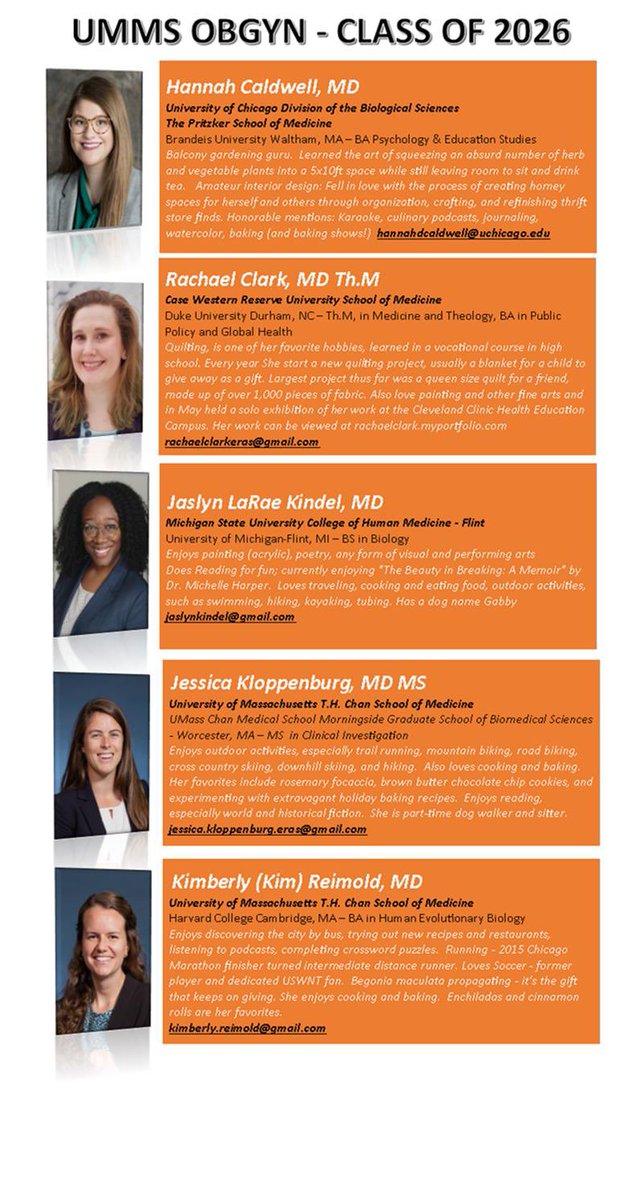 Welcoming…
the wonderful, incredible <a href="/UMassOBGYNRes/">UMass Chan OBGYN Residency Program</a> class of 2026! We are SO excited to have you five join us! ⭐️🎉🎊