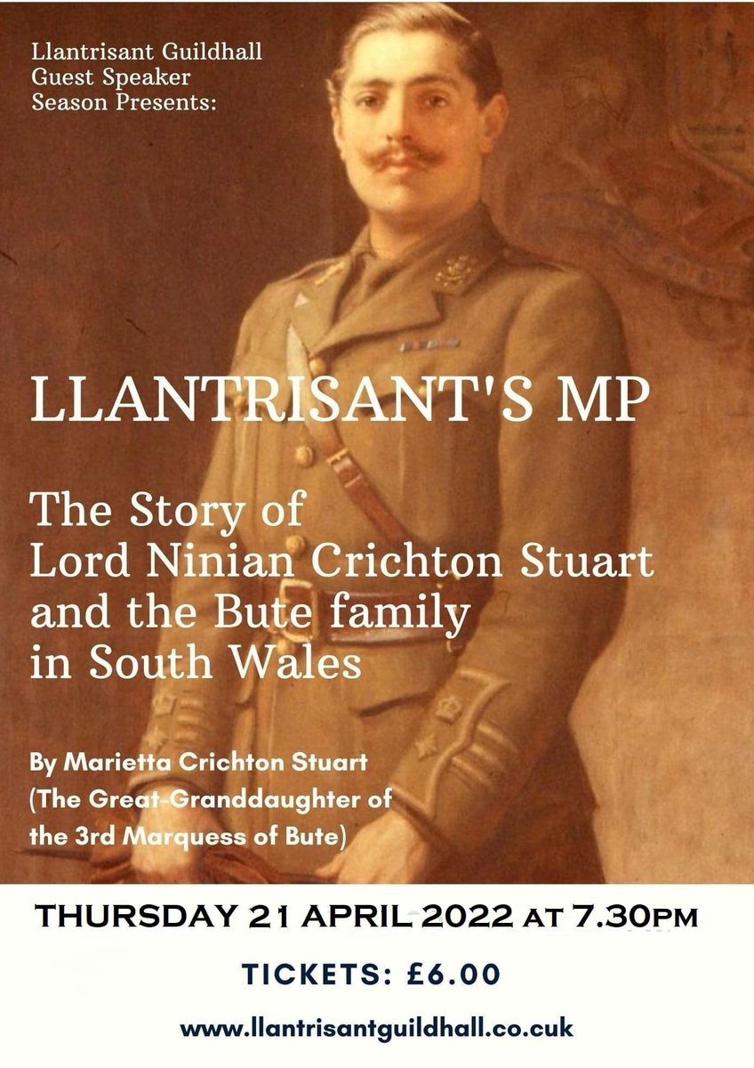 We’re welcoming the great-granddaughter of the 3rd Marquis of Bute on Thursday April 21.
Marietta Crichton Stuart will lecture on the life of Llantrisant and Cardiff MP Lord Ninian. 
Tickets £6 call
01443 449111 <a href="/CardiffCityFC/">Cardiff City FC</a> <a href="/cardiffhistory/">Cardiff History</a> <a href="/MarquisOfBute/">Marquis Of Bute</a> <a href="/CardiffCivicSoc/">Cardiff Civic Society</a>