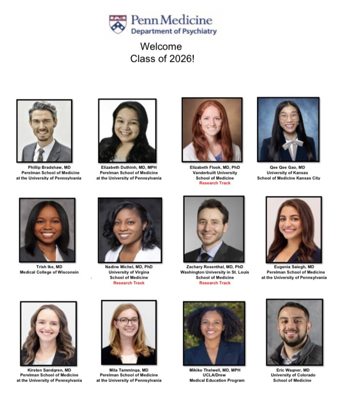 Penn Psychiatry Residency tweet media