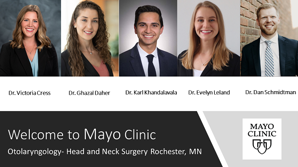 MayoClinicENT's tweet photo. It's time!! Join us in congratulating our newest residents.  Welcome to the family, @GhazalSDaher, @Evelyn_Leland, @SchmidtmanDan, Dr. Victoria Cress,  and Dr. Karl Khandalavala.   
#Otomatch2022 @futureENTres #WeAreOto @AAOHNS https://t.co/hPkQ8zzECn