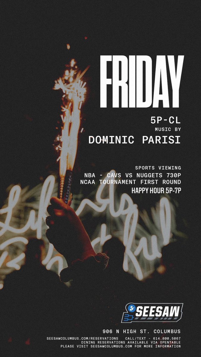 Keeping the party going! 🍾☘️ #seesaw #columbus #marchmadness