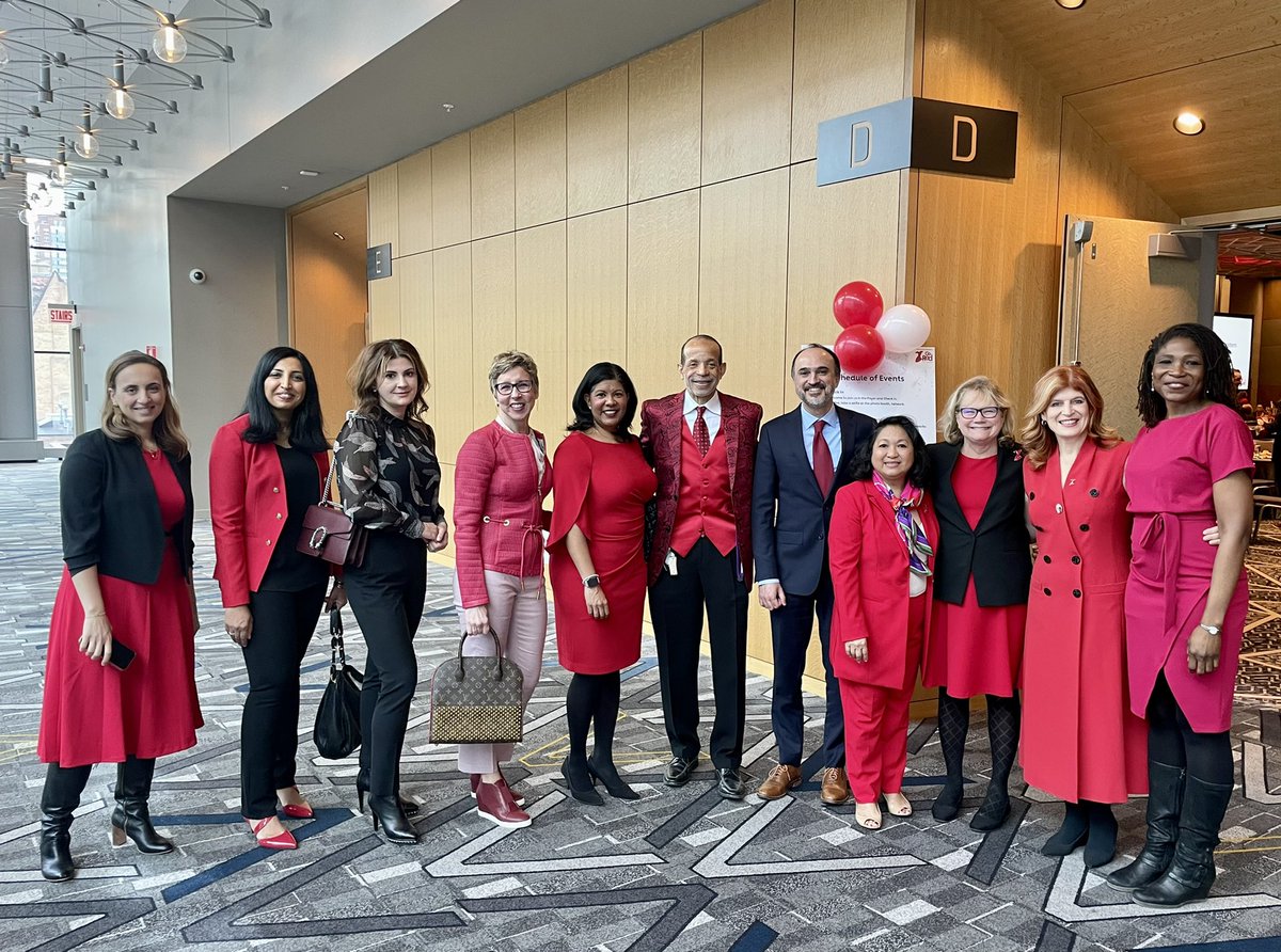 Rush women cardiologists in many shades of red! At Chicago’s American Heart Association Go Red for Women luncheon