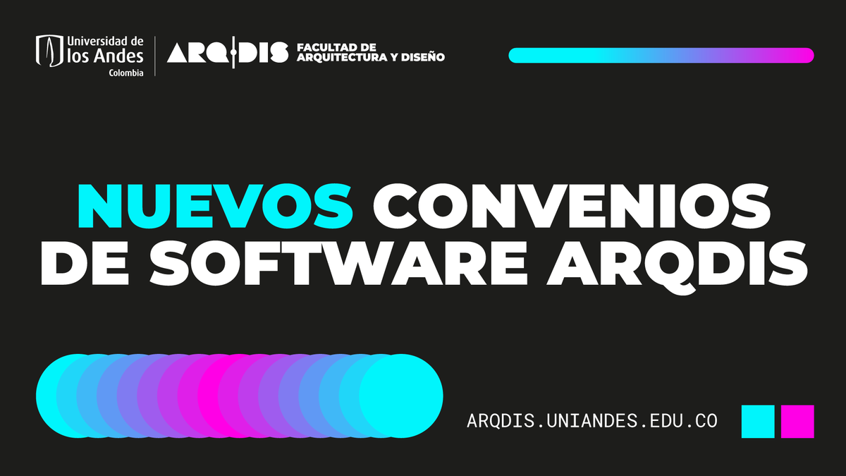 ArqDisUA's tweet photo. ¡Anunciamos tres nuevos convenios de #software que serán de acceso libre para estudiantes y profesores #ArqDisUniandes! Conoce en detalle estas herramientas de última generación ingresando a: https://t.co/NVI3NJAXMX
#Twinmotion #BentleyEducation #OpenBIM #ACCASoftware https://t.co/nYbj7Tkkh9