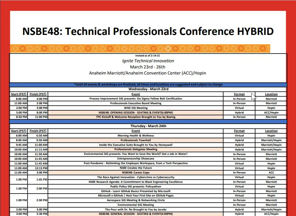 NSBEPros's tweet photo. Looking for a place to register for the special #TPC2022 events? Look no further!
Whether attending #NSBE48 in-person or virtually, check out our one stop shop for TPC events, hosted on Eventbrite https://t.co/HcdQqa2ZFu ! See you there!
#NSBE48 #NSBEProfessionals #TIMEtoENGAGE https://t.co/mASEB7En2k