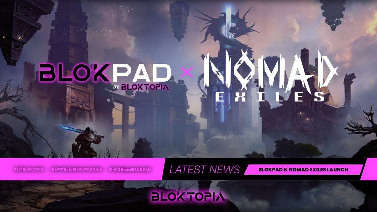 OfficialBLOKPAD's tweet photo. Registration for @NomadExiles goes live at 10am UTC today! 🚀 #Staking #IGO #BPAD 

https://t.co/oZiK5pdNRc https://t.co/QlOCOBDsbe