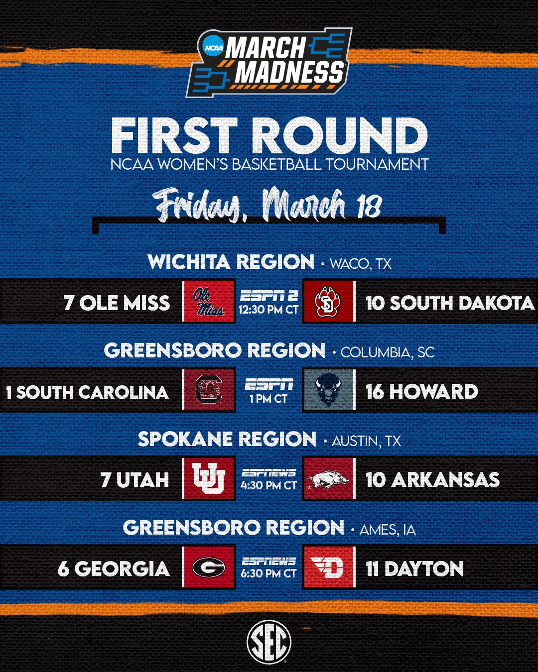 Southeastern Conference on Twitter "Nearly time to tipoff the women's