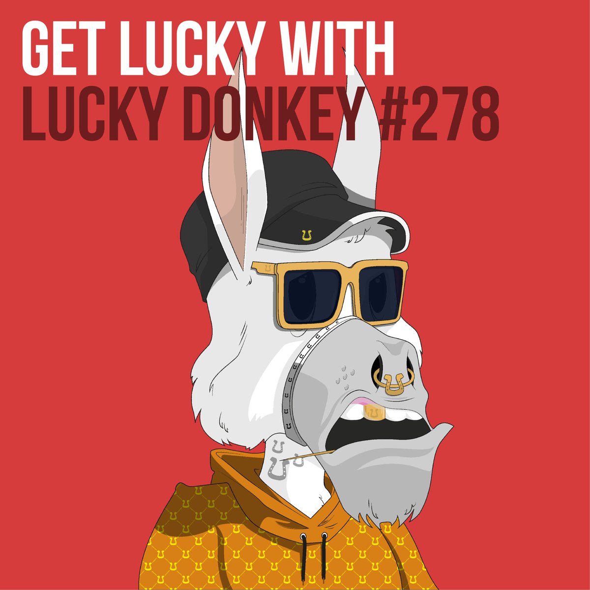 Don't miss out! Join the club today on <a href="/opensea/">OpenSea</a>
Get lucky with Lucky Donkey #278 🍀

Visit opensea.io/collection/luc…

#NFT #NFTCollection #NFTCommunity #nftcollector #nftart #NFTartist #OpenSeaNFT #Crypto #Bitcoin #MetaverseNFT #Polygon