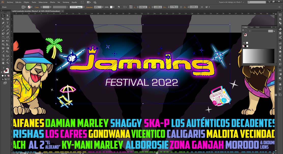 Sobre el tema del Jamming, hacía para el festival videos y gráficas de publicaciones para las redes sociales y difusión