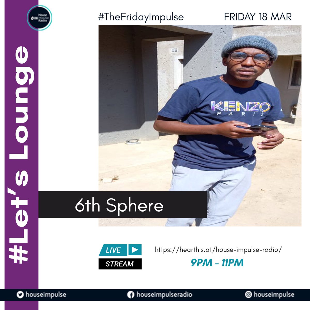 Stereoblaze_SA's tweet photo. It's almost time for #TheFridayImpulse! There music from the likes of Sebastien Tellier, Msapasapa Makini, Luka &amp; more! @6thSphere will be serving some downtempo, deep house bangers &amp; @DaMbongza  will be closing off with classics!

⌚ 21h00 - 23h00
🔗 https://t.co/XFN6hshphk https://t.co/d3pKjM6kQ5