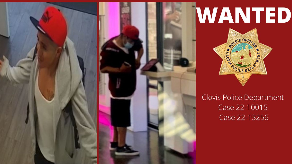 ClovisPolice_CA's tweet photo. #Wanted 🚨

Do you recognize this felony grand theft suspect? He’s suspected of stealing phones/tablets from 2 cell phone stores. 

Call @ValleyCrimeStop at (559) 498-STOP or us at (559) 324-2556 with info. 

Case 22-10015 &amp; 22-13256 https://t.co/uQPFqNmmoZ