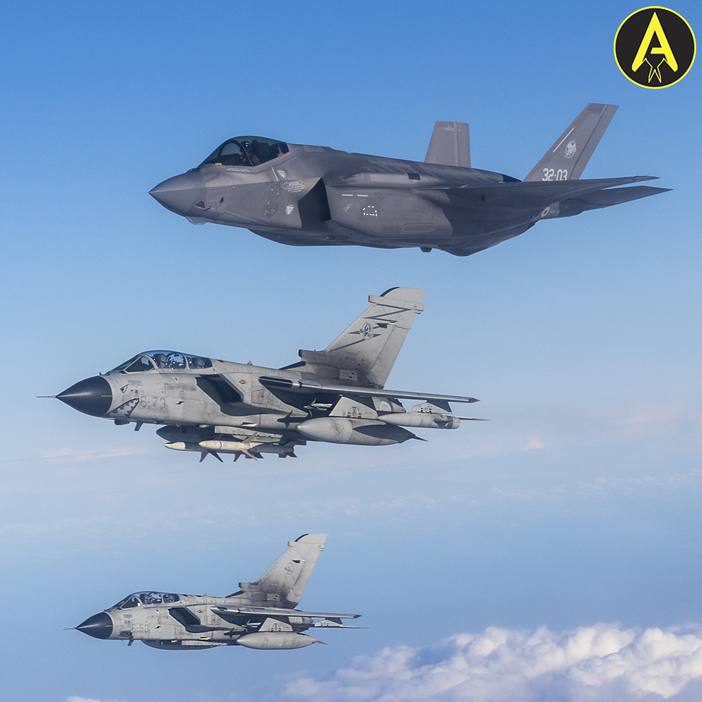 cencio4's tweet photo. I took this photo from the backseat of a Tornado ECR during a SEAD mission that saw the participation of two F-35As and one Tornado IDS of the @ItalianAirForce on Feb. 16, 2022. Stay tuned for more on the Italian Wild Weasels. Magnum!! https://t.co/BHxxwt0x1G