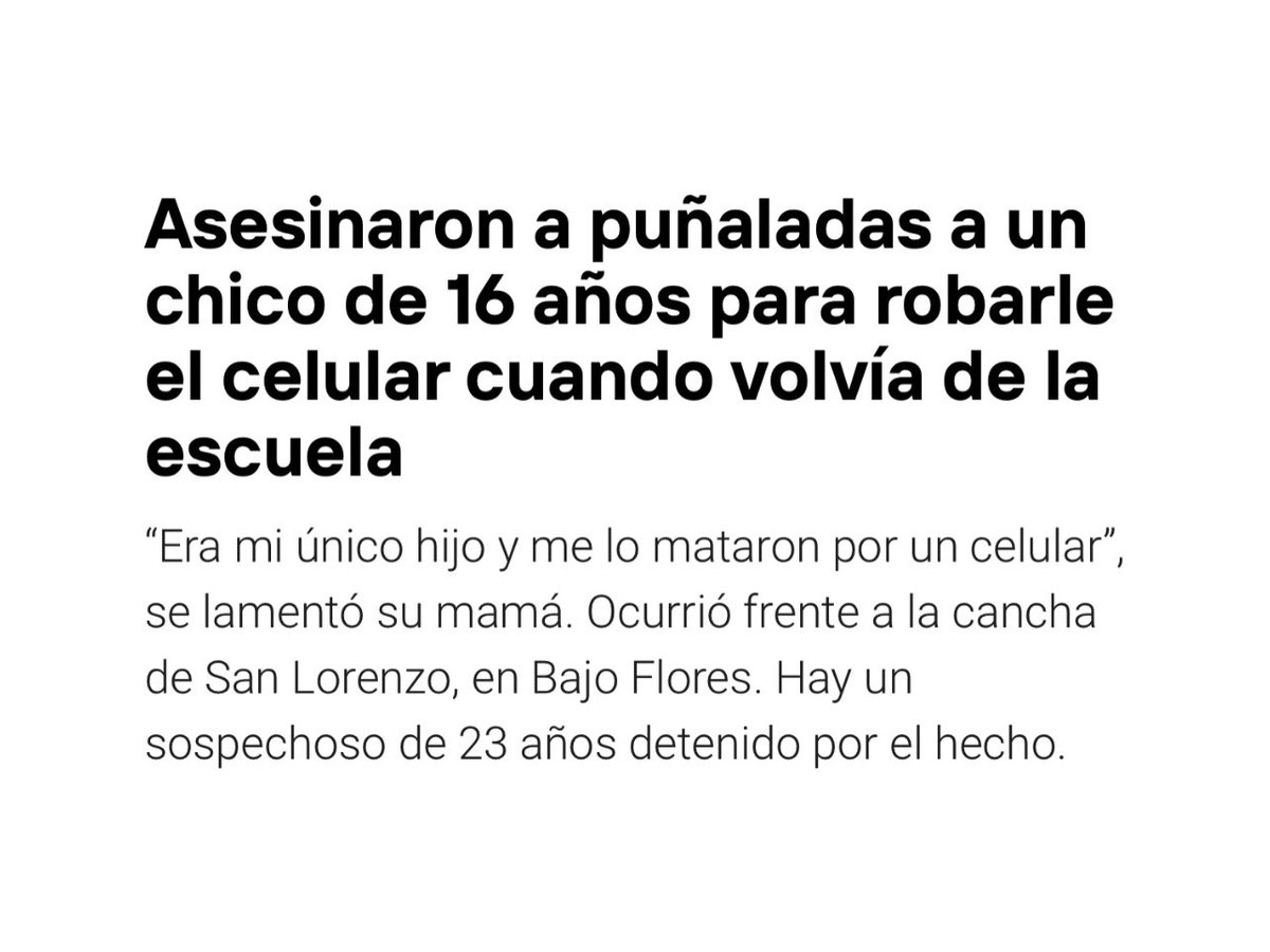 PatoBullrich's tweet photo. Desarmaron el programa #BarriosSeguros que protegía con Gendarmería a la gente de la 1-11-14 y sus alrededores. Así, el Gobierno nacional deja desamparada a la gente del Bajo Flores y hoy las consecuencias las paga un adolescente. Acompaño a su familia en este difícil momento. https://t.co/DP2c2FMchw
