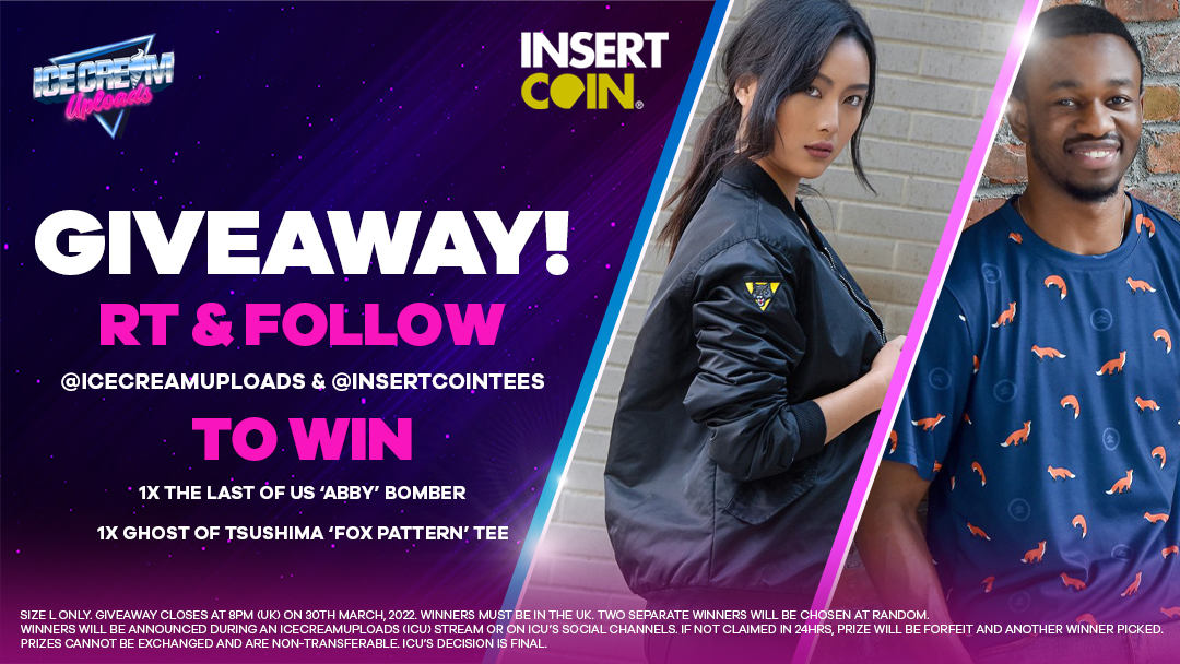 IceCreamUploads's tweet image. #CoinArmy MERCH GIVEAWAY (x2)!

Thanks to Insert Coin we have 2 items up for grabs!

For a chance to win an OFFICIAL The Last of Us jacket and/or a Ghost of Tsushima tee:
1⃣ Follow @IceCreamUploads
2⃣ Follow @InsertCoinTees 
3⃣ Retweet this tweet

🕐 ENDS 8pm 30/03! (UK only)