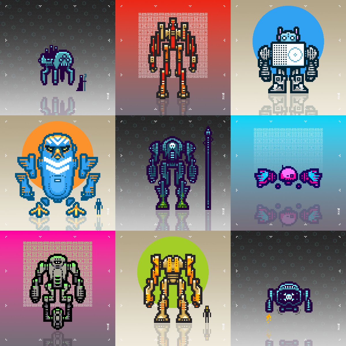 pxlbots's tweet image. 🤖🚨#GIVEAWAY ALERT!🚨🤖

💠10 #Presale Spots

1⃣Follow @pxlbots 
2⃣RT this Tweet
3⃣Tag 3 frens

🎁BONUS: Join our Discord &amp;amp; beat our minigame high score of 86.5 sec to win a Limited Edition Pxlbots Print via mail (US only)

⏰Ends tonight at 10pm PST

#NFTGiveaway #NFTGiveaways