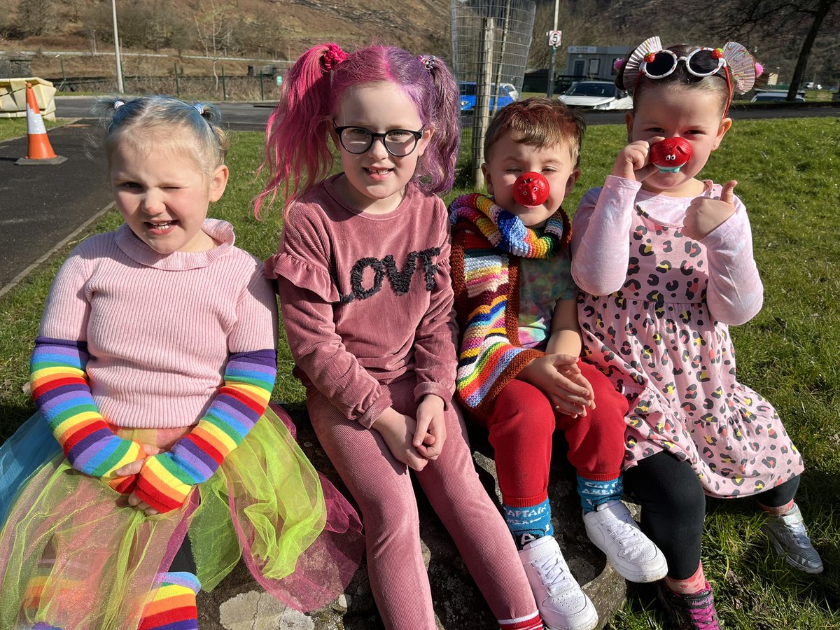 CymerPrimary's tweet photo. We had lots of fun and lots of laughs today raising money for @comicrelief Our school raised a whopping Β£160!! Thank you everyone for your kind donations β€οΈ#RedNoseDay #RedNoseDay2022 #CAPRecY1 #wackyhairwackyclothes https://t.co/iYIadwSr0f