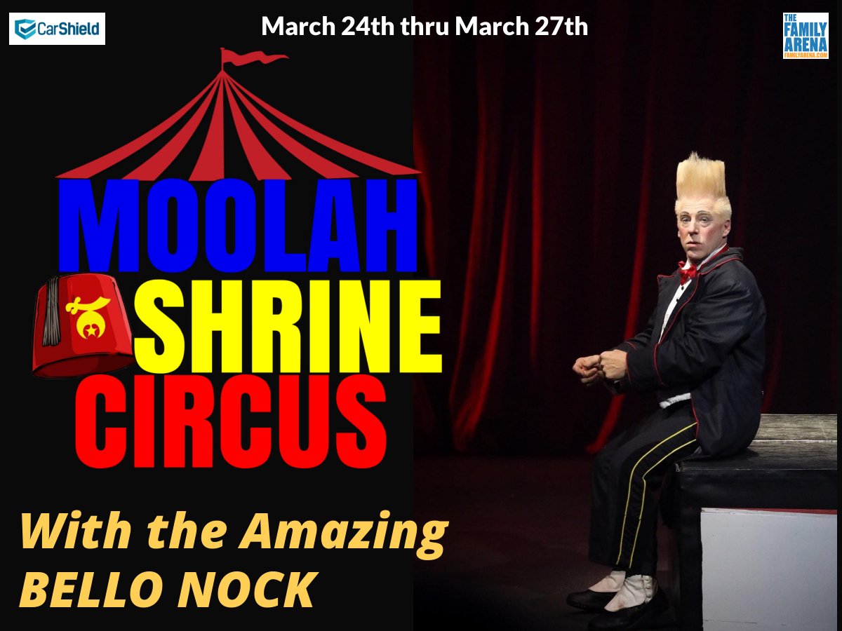 moolahcircus's tweet photo. Moolah Shrine Circus! 
Join the fun and excitement. 
https://t.co/ytISCviBzd 
#circus #familyarena #entertainment 
#clowns #familyfun #bello #bellonock #daredaughter https://t.co/nKZOylg2qb
