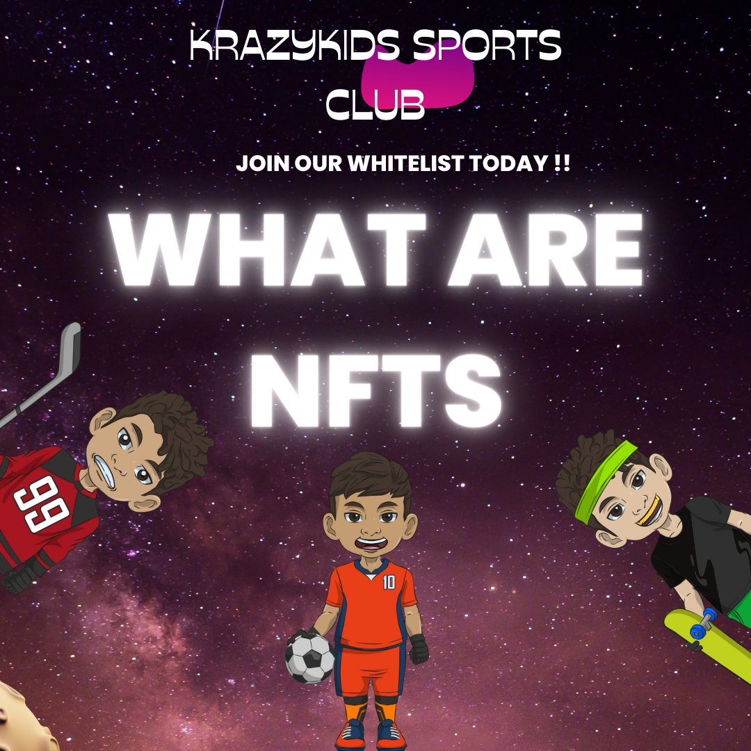 Check out our Latest Post on "WHAT ARE NFTS" by clicking the link on our medium channel: krazykidsportsclub.medium.com/what-are-nfts-…
WHITELIST is still running on discord.gg/MsMrt8Ps4c

#Solana #NFTs #Medium